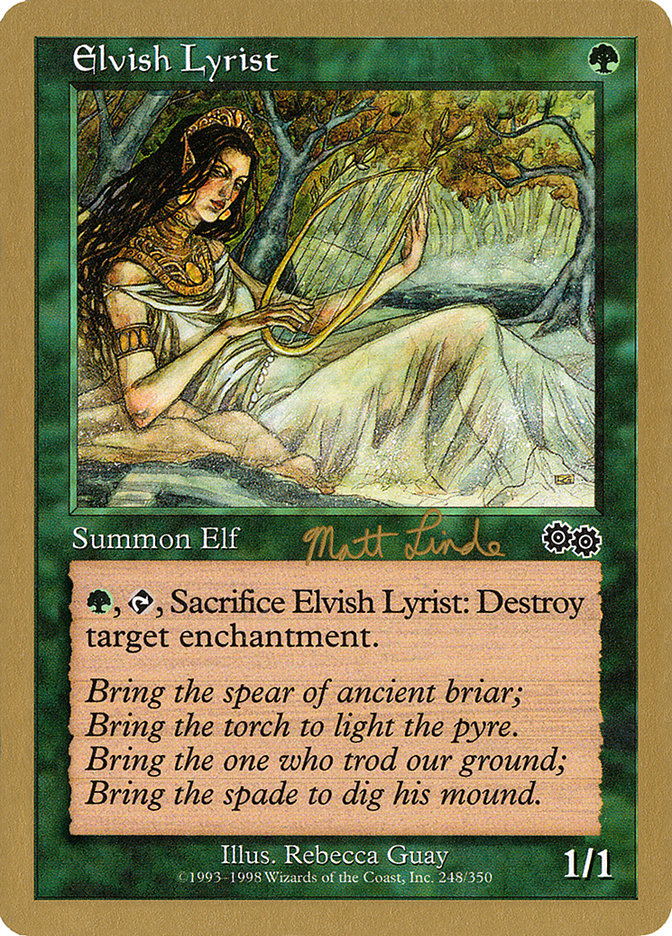 Elvish Lyrist (Matt Linde) [World Championship Decks 1999] | GnG Games