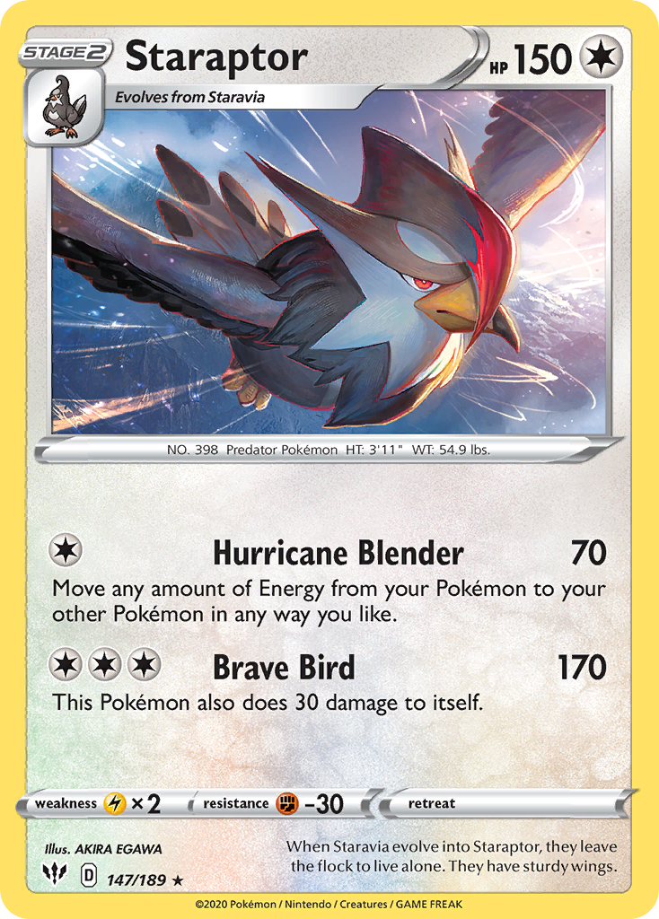 Staraptor (147/189) [Sword & Shield: Darkness Ablaze] | GnG Games