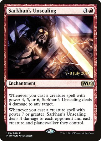 Sarkhan's Unsealing [Core Set 2019 Promos] | GnG Games