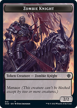 Zombie // Zombie Knight Double-Sided Token [Starter Commander Decks] | GnG Games