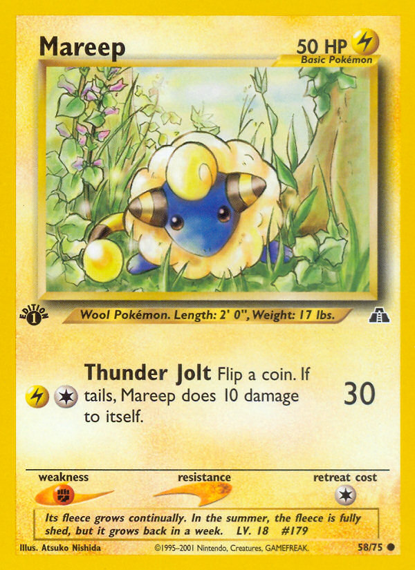 Mareep (58/75) [Neo Discovery 1st Edition] | GnG Games