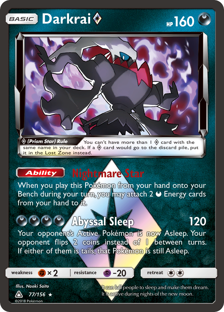 Darkrai (77/156) (Prism Star) [Sun & Moon: Ultra Prism] | GnG Games