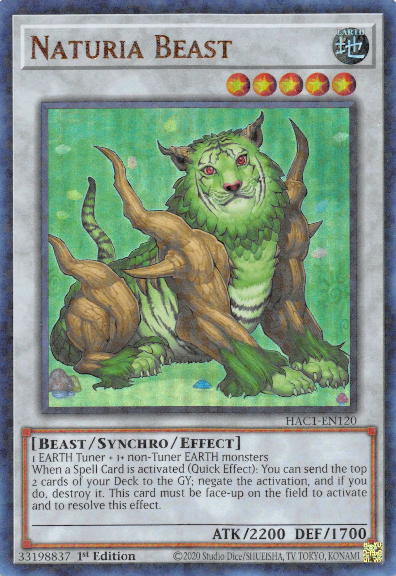 Naturia Beast (Duel Terminal) [HAC1-EN120] Parallel Rare | GnG Games