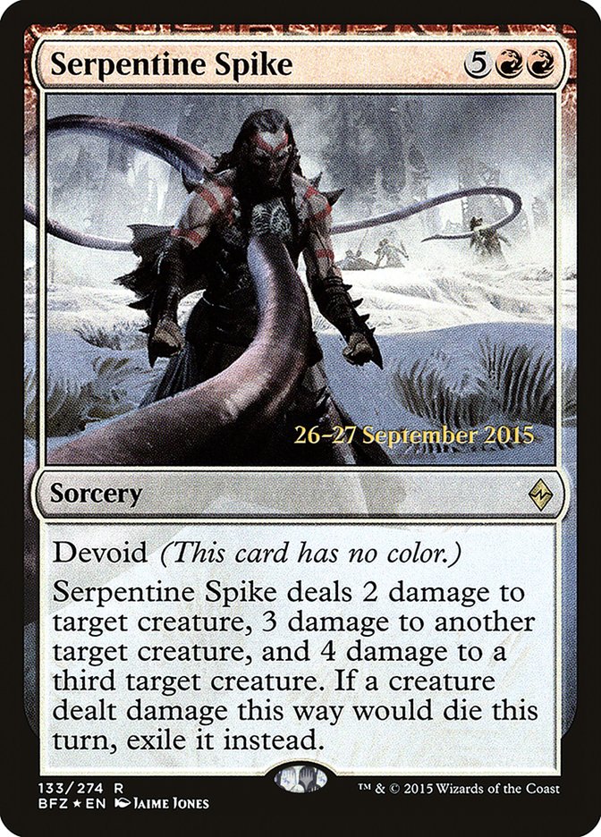 Serpentine Spike  [Battle for Zendikar Prerelease Promos] | GnG Games