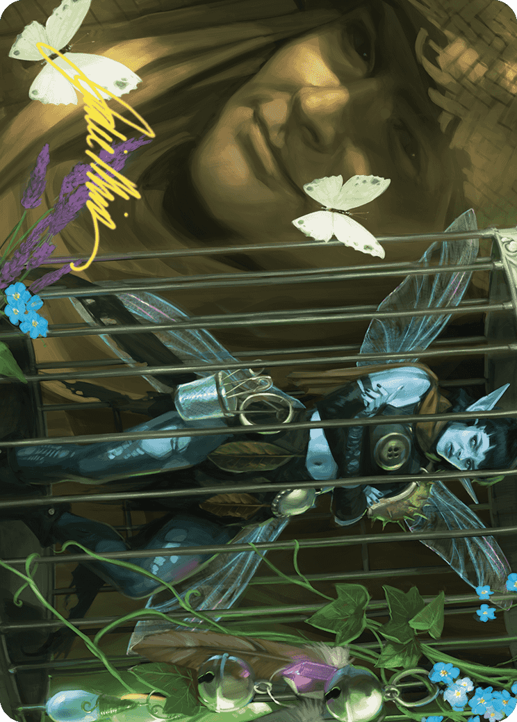 Cooped Up Art Card (Gold-Stamped Signature) [Wilds of Eldraine Art Series] | GnG Games