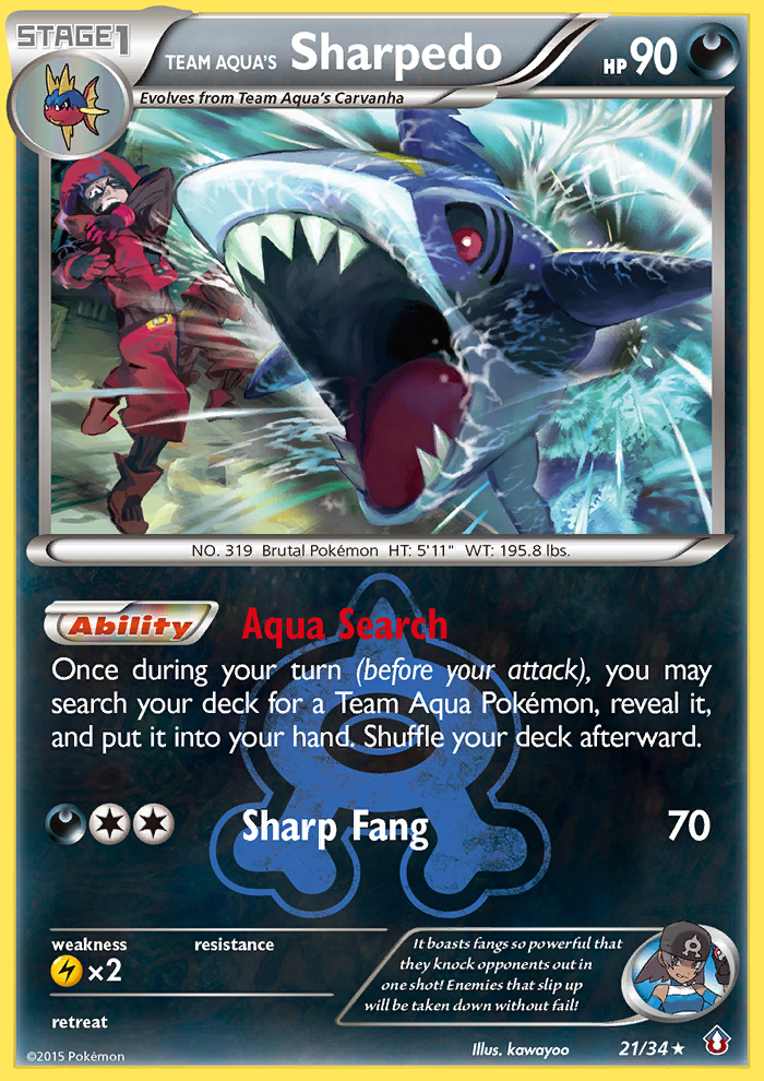 Team Aqua's Sharpedo (21/34) [XY: Double Crisis] | GnG Games