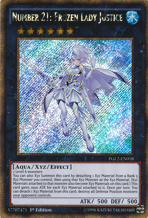 Number 21: Frozen Lady Justice [PGL2-EN018] Gold Secret Rare | GnG Games