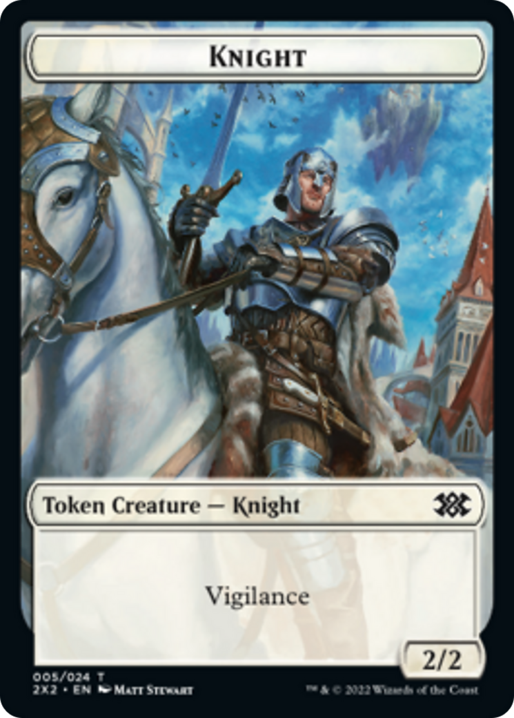 Elemental // Knight Double-sided Token [Double Masters 2022 Tokens] | GnG Games