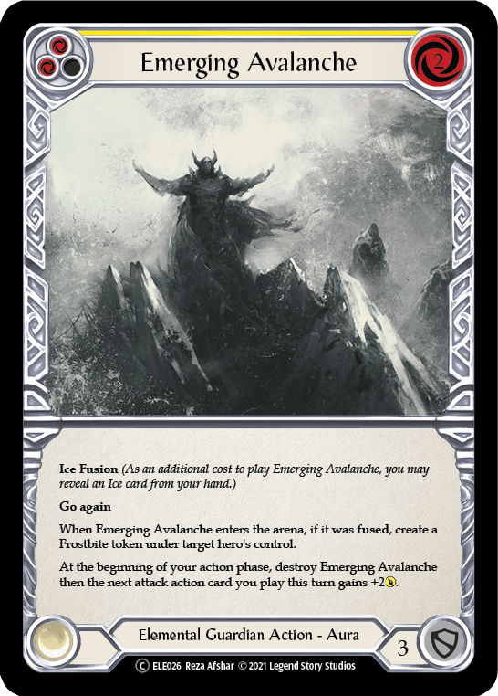 Emerging Avalanche (Yellow) [U-ELE026] Unlimited Rainbow Foil | GnG Games