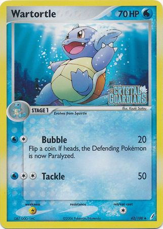 Wartortle (42/100) (Stamped) [EX: Crystal Guardians] | GnG Games