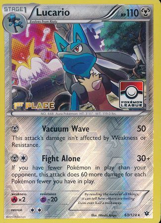 Lucario (63/124) (League Promo 1st Place) [XY: Fates Collide] | GnG Games