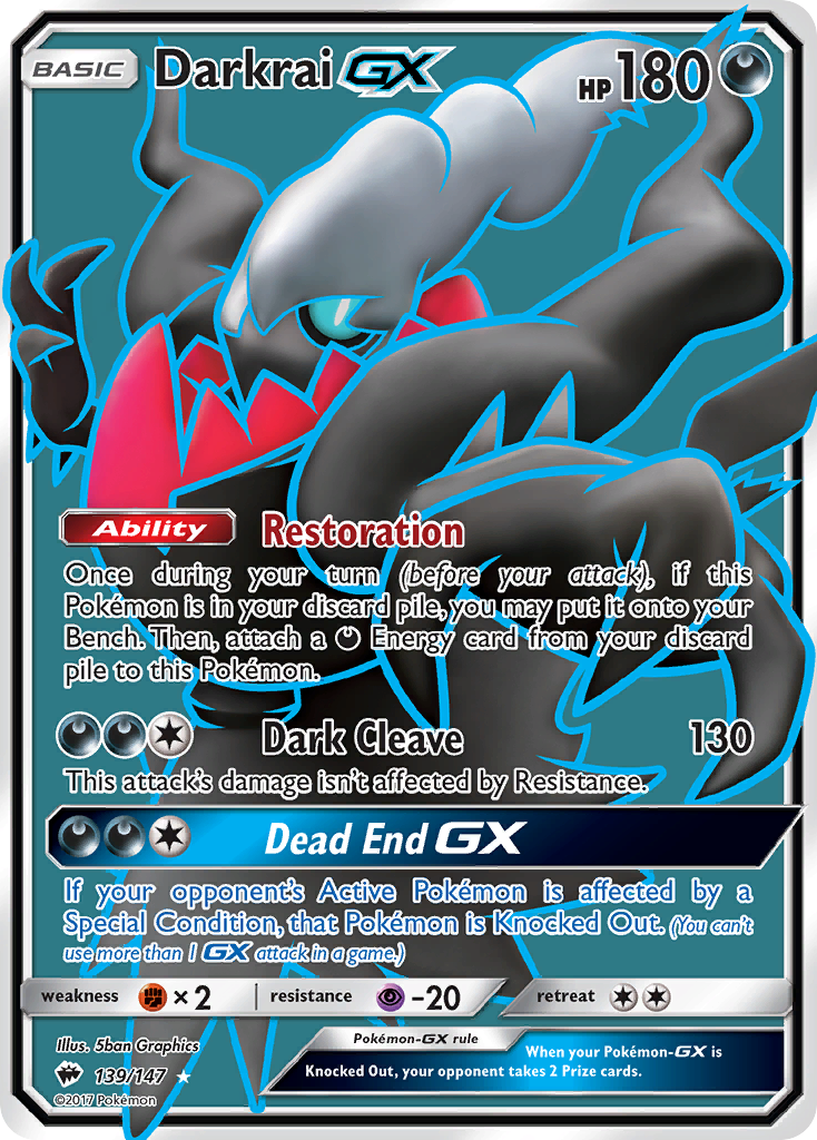 Darkrai GX (139/147) [Sun & Moon: Burning Shadows] | GnG Games