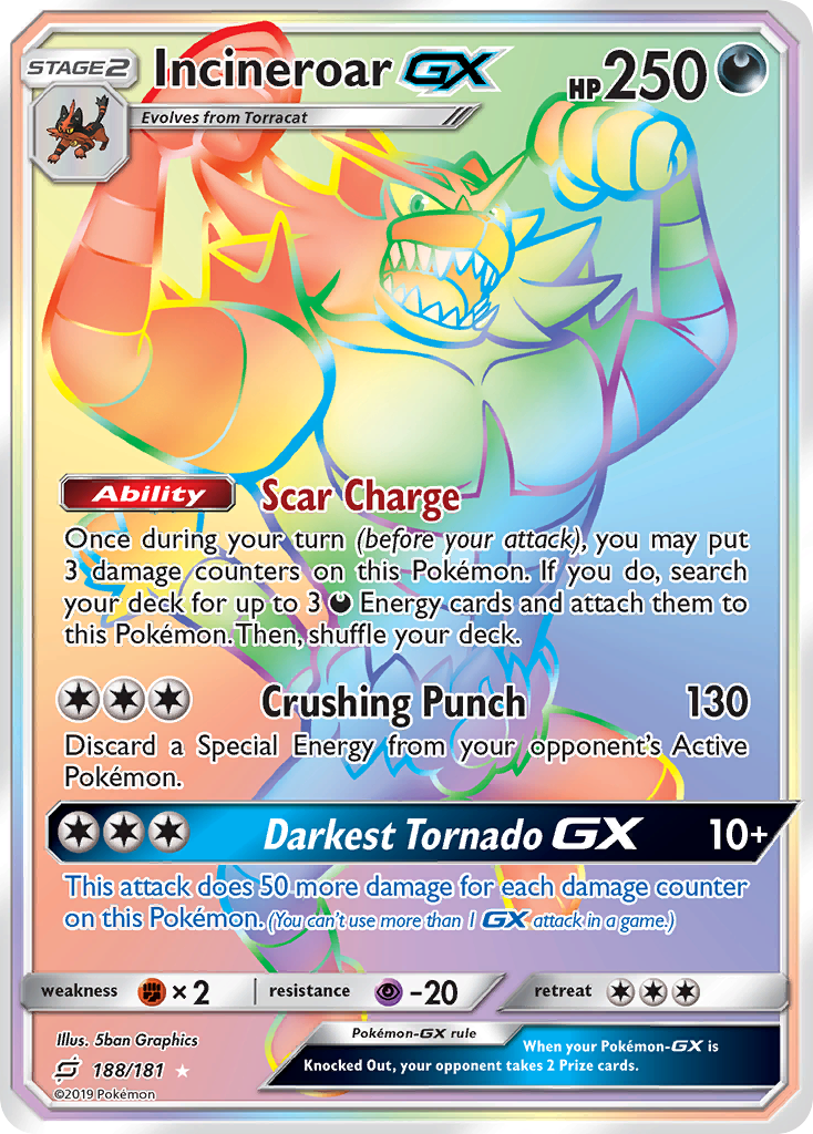 Incineroar GX (188/181) [Sun & Moon: Team Up] | GnG Games