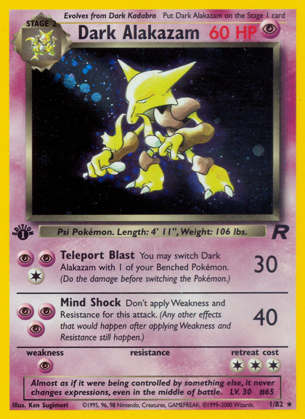 Dark Alakazam (1/82) [Team Rocket 1st Edition] | GnG Games