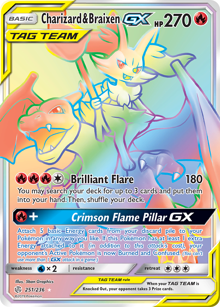 Charizard & Braixen GX (251/236) [Sun & Moon: Cosmic Eclipse] | GnG Games