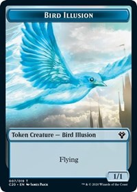 Bird Illusion // Beast (011) Double-sided Token [Commander 2020 Tokens] | GnG Games