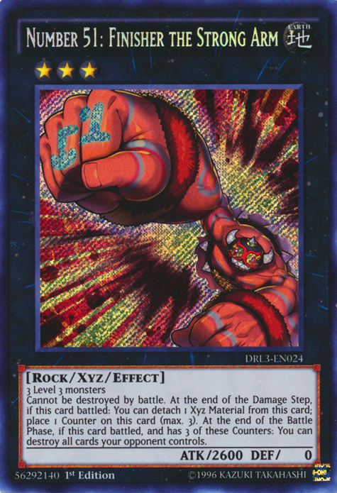 Number 51: Finisher the Strong Arm [DRL3-EN024] Secret Rare | GnG Games