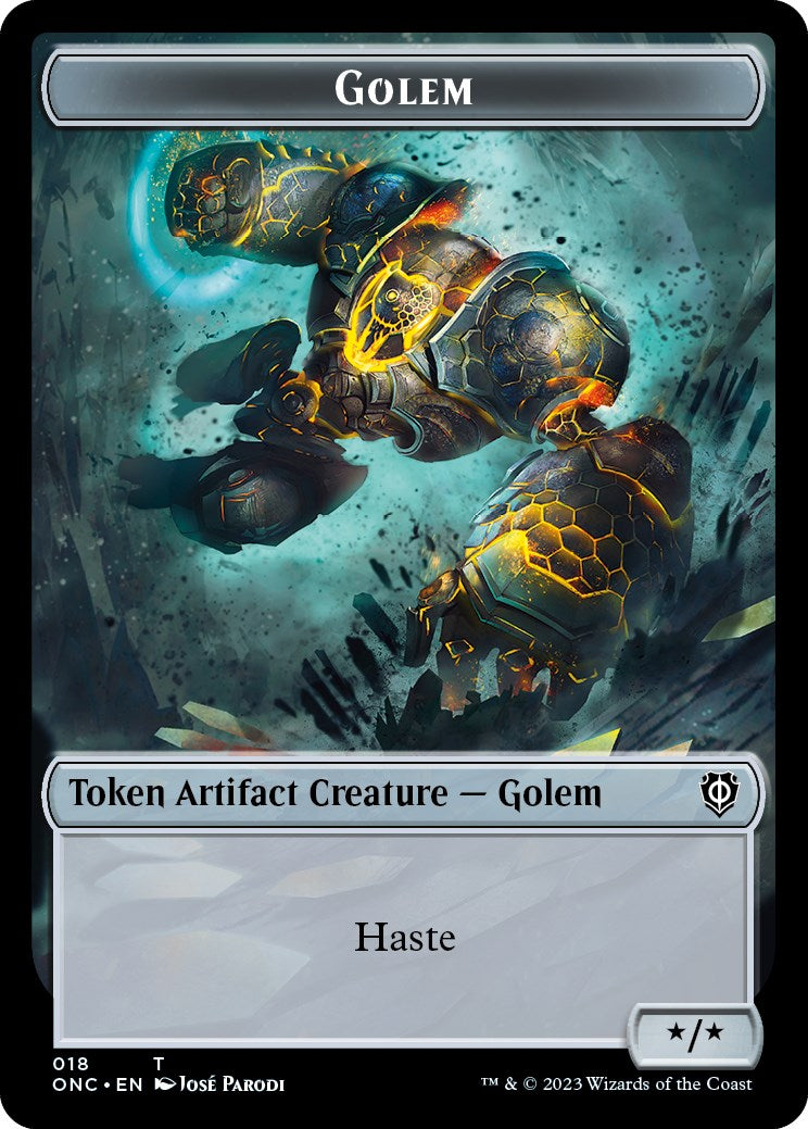 The Monarch // Golem Double-Sided Token [Phyrexia: All Will Be One Commander Tokens] | GnG Games