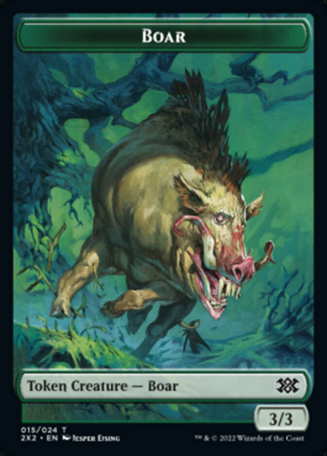 Boar // Vampire Double-sided Token [Double Masters 2022 Tokens] | GnG Games