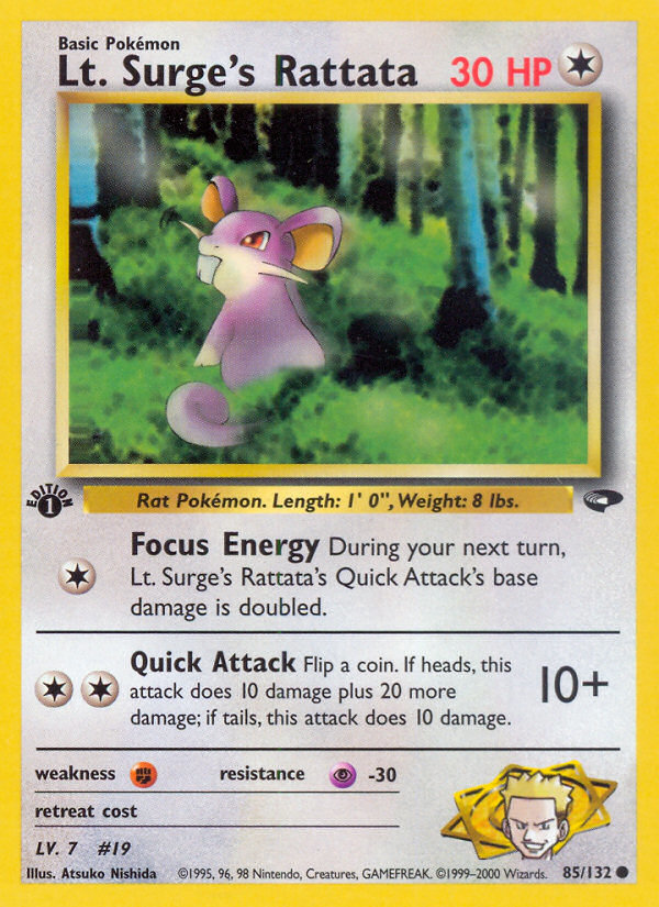 Lt. Surge's Rattata (85/132) [Gym Challenge 1st Edition] | GnG Games