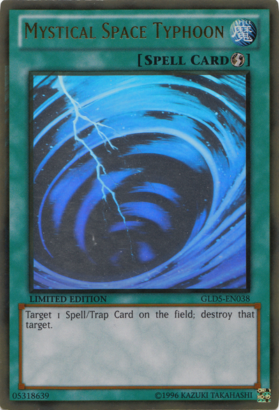 Mystical Space Typhoon [GLD5-EN038] Ghost/Gold Rare | GnG Games