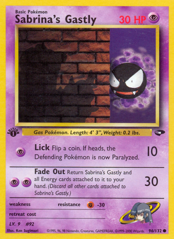 Sabrina's Gastly (96/132) [Gym Challenge 1st Edition] | GnG Games