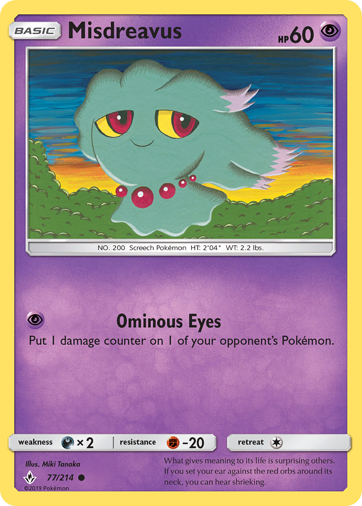 Misdreavus (77/214) [Sun & Moon: Unbroken Bonds] | GnG Games