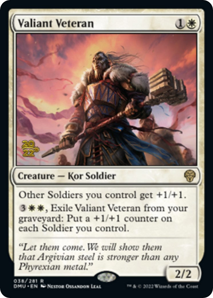 Valiant Veteran [Dominaria United Prerelease Promos] | GnG Games