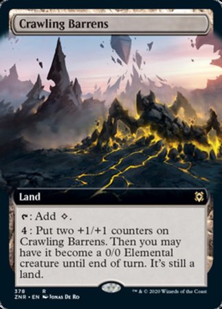 Crawling Barrens (Extended Art) [Zendikar Rising] | GnG Games