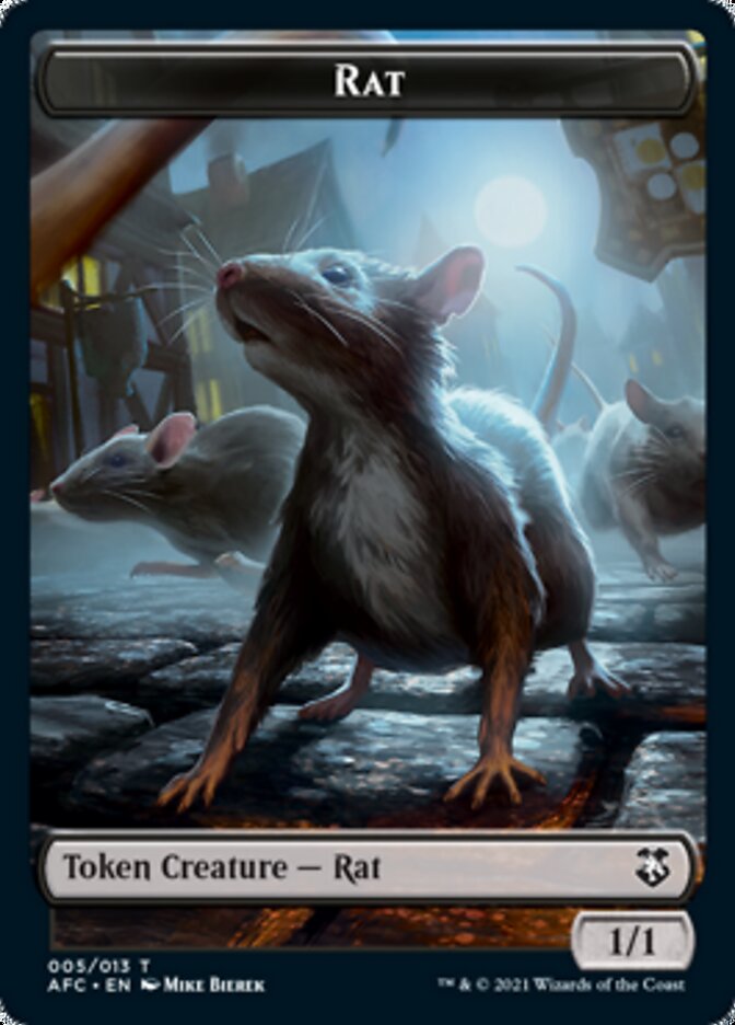 Rat // Zombie Double-sided Token [Dungeons & Dragons: Adventures in the Forgotten Realms Commander Tokens] | GnG Games