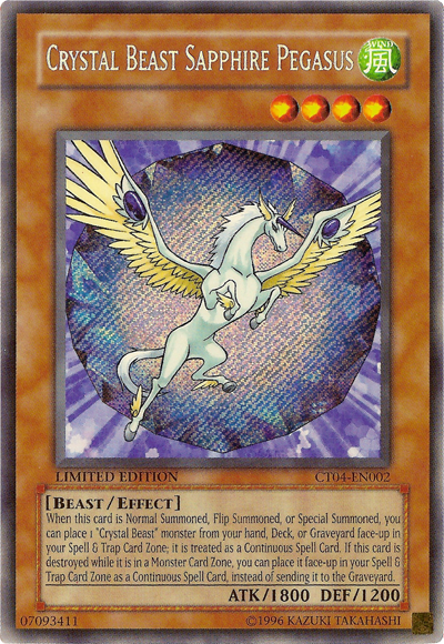 Crystal Beast Sapphire Pegasus [CT04-EN002] Secret Rare | GnG Games