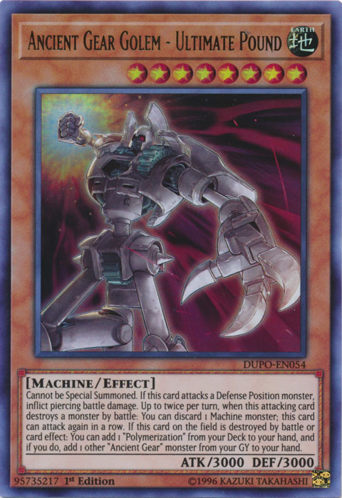 Ancient Gear Golem - Ultimate Pound [DUPO-EN054] Ultra Rare | GnG Games