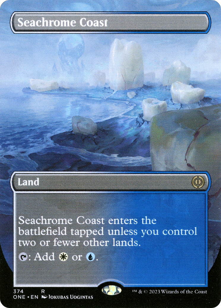 Seachrome Coast (Borderless Alternate Art) [Phyrexia: All Will Be One] | GnG Games