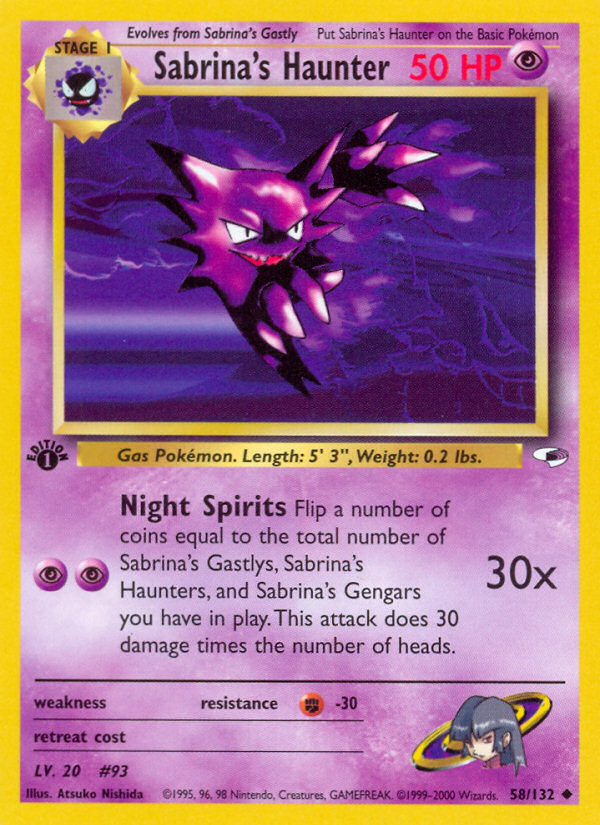 Sabrina's Haunter (58/132) [Gym Heroes 1st Edition] | GnG Games