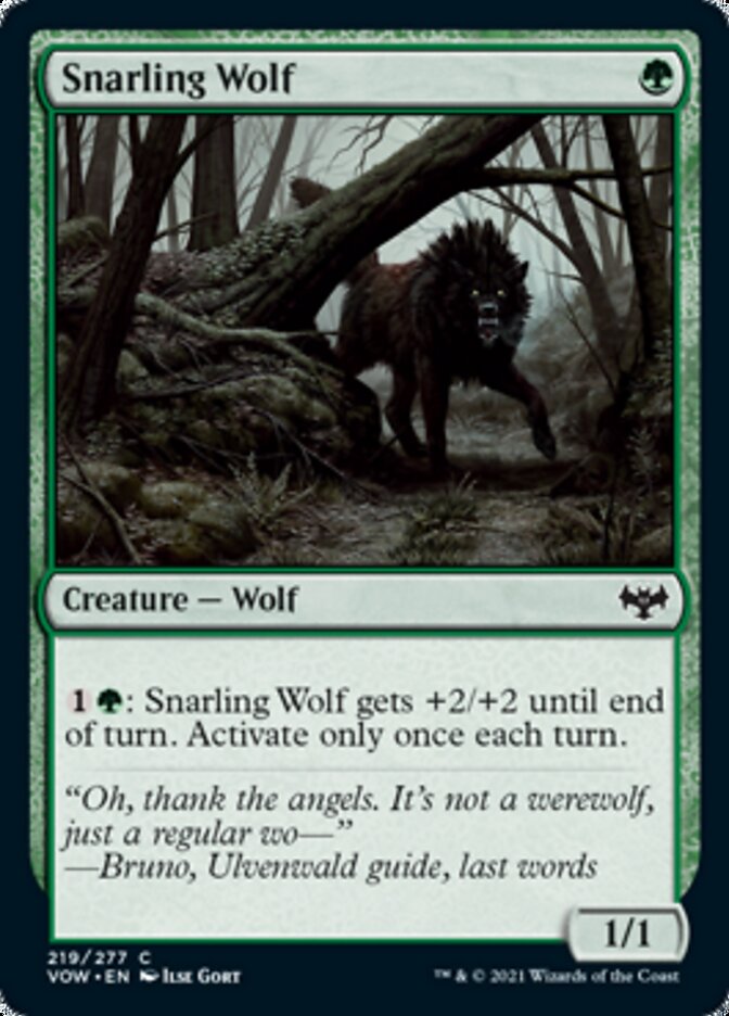 Snarling Wolf [Innistrad: Crimson Vow] | GnG Games