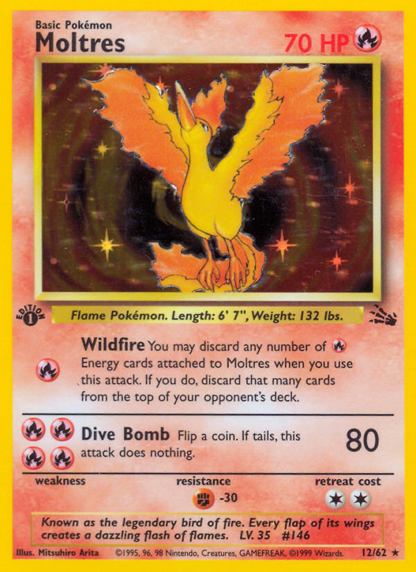 Moltres (12/62) [Fossil 1st Edition] | GnG Games