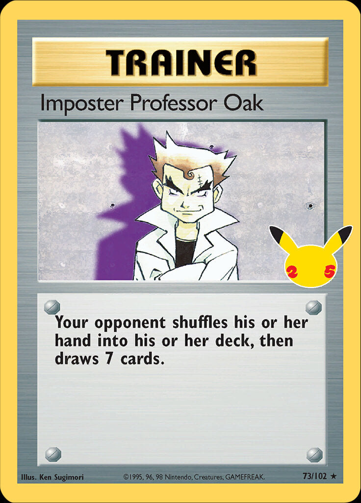 Imposter Professor Oak (73/102) [Celebrations: 25th Anniversary - Classic Collection] | GnG Games