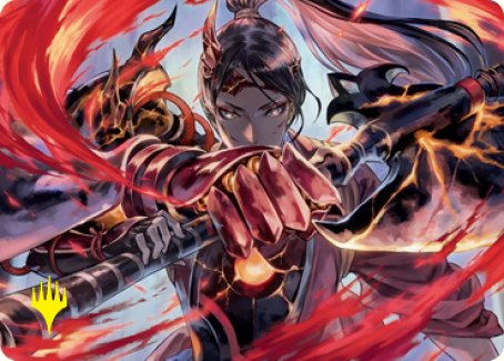Risona, Asari Commander Art Card (Gold-Stamped Signature) [Kamigawa: Neon Dynasty Art Series] | GnG Games