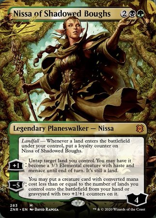 Nissa of Shadowed Boughs (Borderless) [Zendikar Rising] | GnG Games