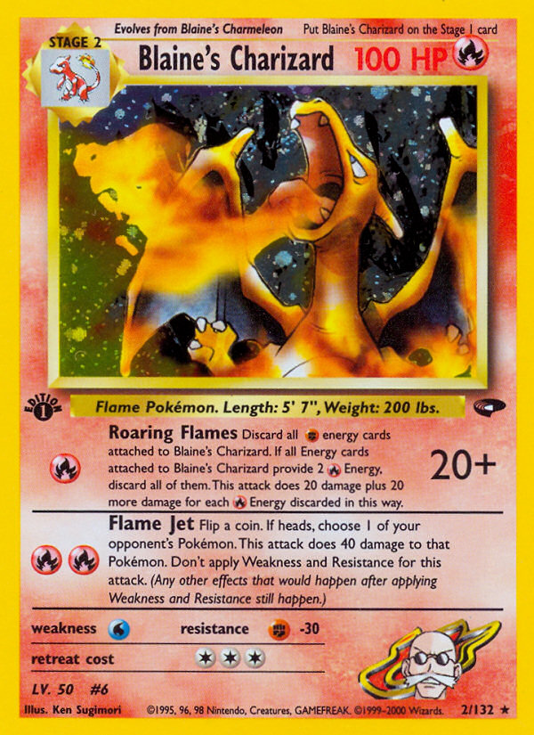 Blaine's Charizard (2/132) [Gym Challenge 1st Edition] | GnG Games