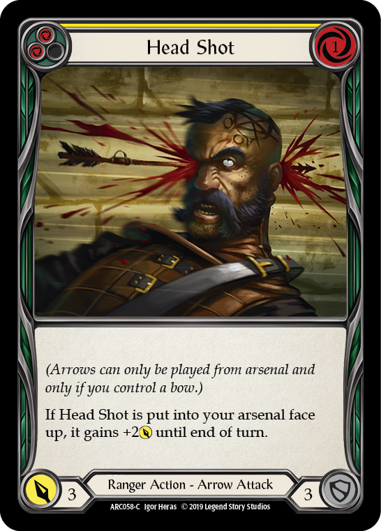 Head Shot (Yellow) [ARC058-C] 1st Edition Rainbow Foil | GnG Games