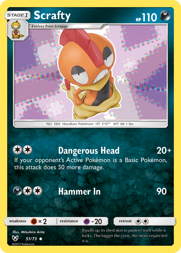 Scrafty (51/73) [Sun & Moon: Shining Legends] | GnG Games