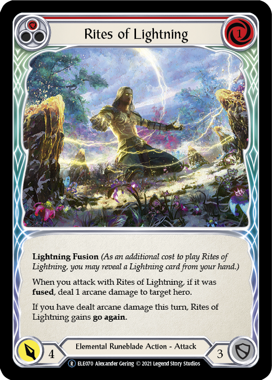 Rites of Lightning (Red) [U-ELE070] Unlimited Rainbow Foil | GnG Games