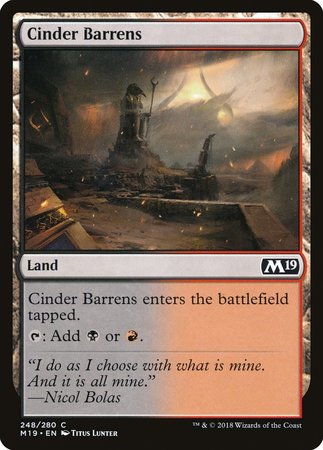 Cinder Barrens [Core Set 2019] | GnG Games