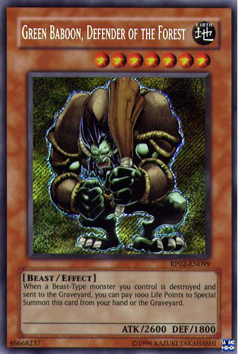 Green Baboon, Defender of the Forest [RP02-EN099] Secret Rare | GnG Games