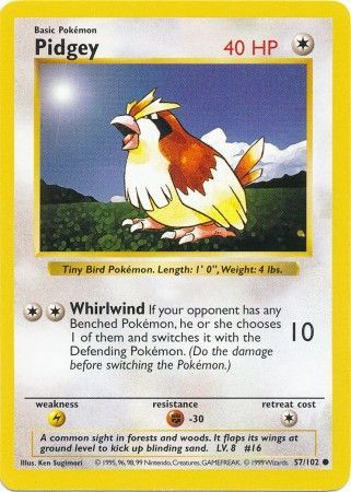 Pidgey (57/102) [Base Set Shadowless Unlimited] | GnG Games