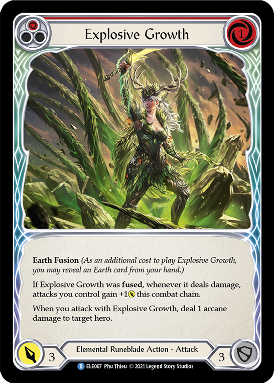 Explosive Growth (Red) [ELE067] (Tales of Aria)  1st Edition Rainbow Foil | GnG Games