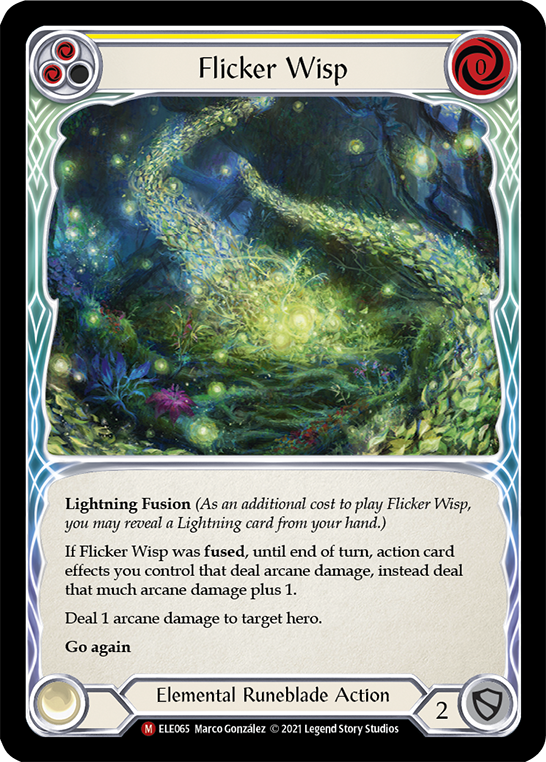 Flicker Wisp [ELE065] (Tales of Aria)  1st Edition Rainbow Foil | GnG Games