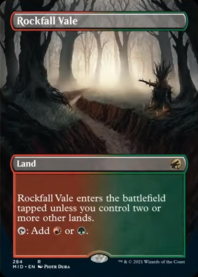 Rockfall Vale (Borderless) [Innistrad: Midnight Hunt] | GnG Games