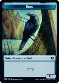 Bird (005) // Soldier Double-sided Token [Kaldheim Commander Tokens] | GnG Games